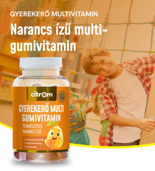 Gyerekerő multi gumivitamin természetes narancs ízzel (6O db)